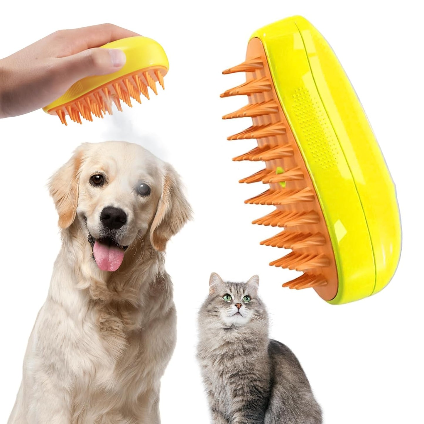 Pet Steamy Brush – Electric Sprayer and Massage Comb