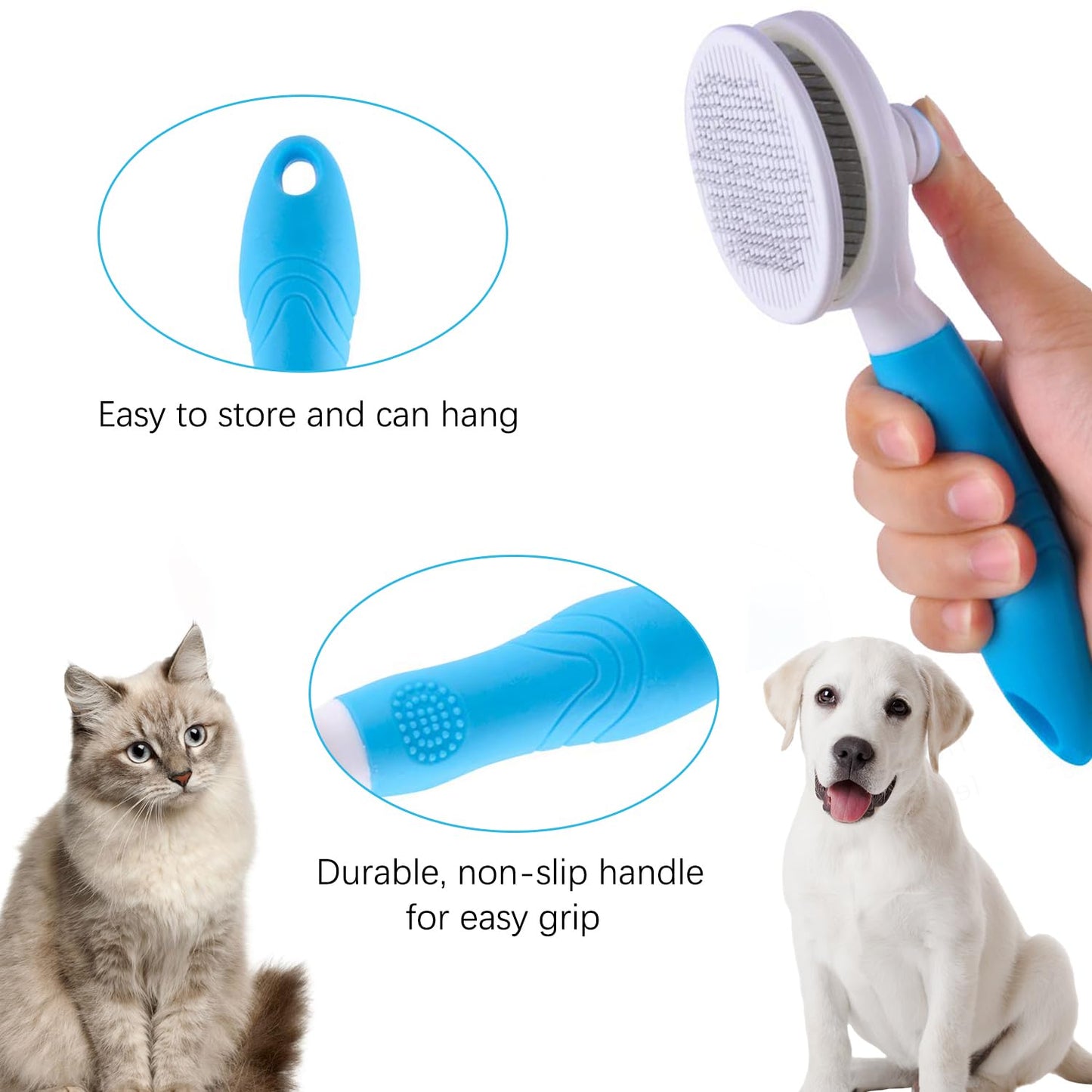 Pet Brush Comb – Removes Dog and Cat Hair for Grooming and Care