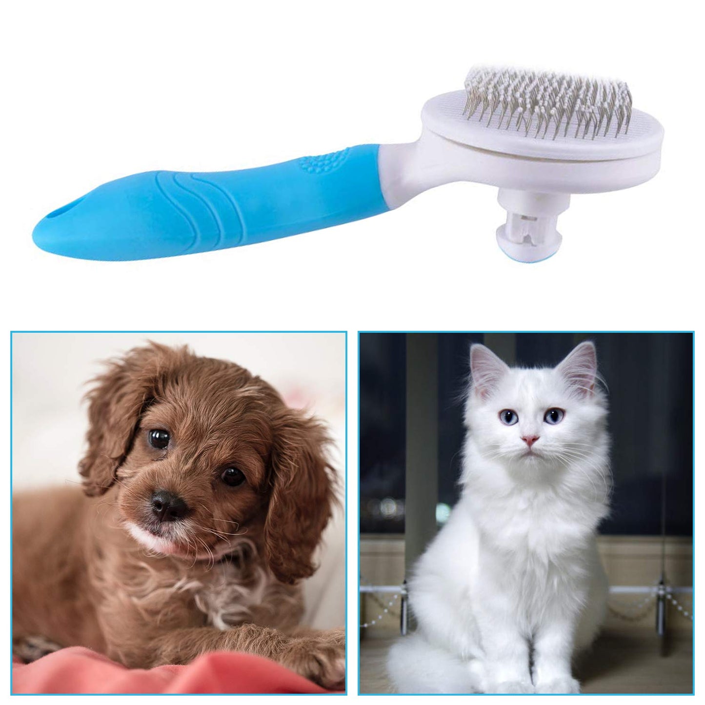 Pet Brush Comb – Removes Dog and Cat Hair for Grooming and Care