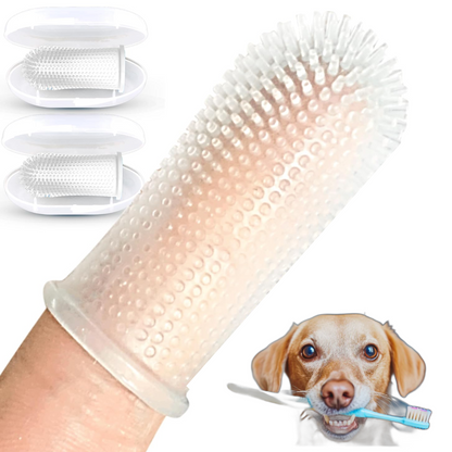 Soft Pet Finger Toothbrush – Nontoxic Silicone for Cleaning and Bad Breath