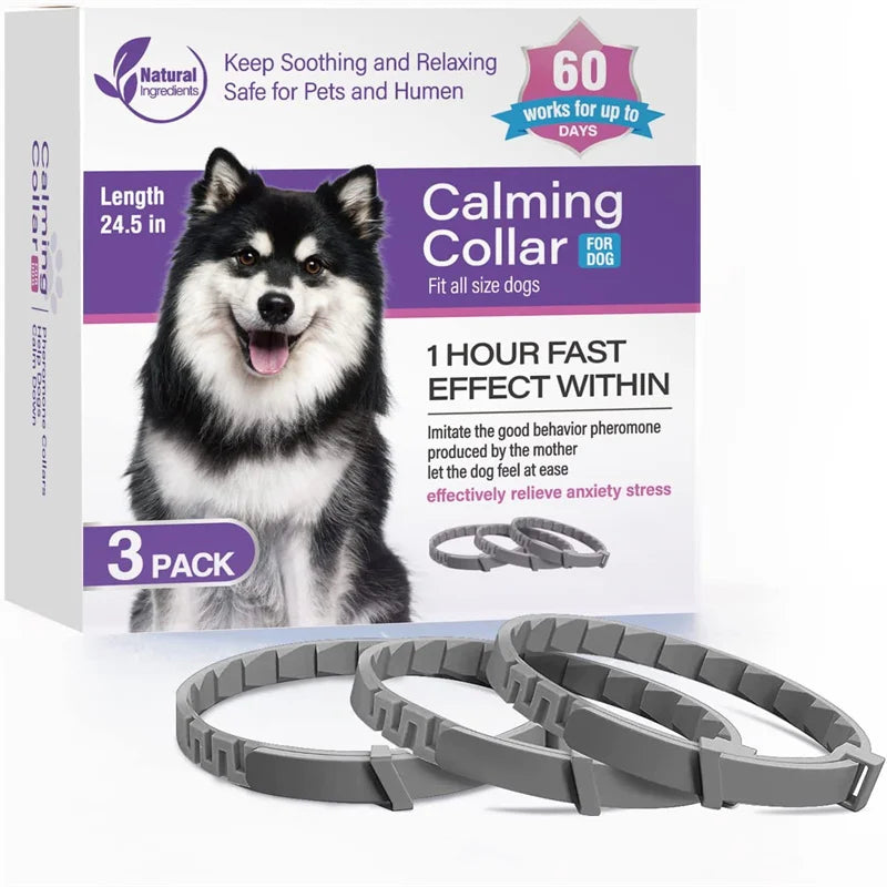 3/4 Pc Dogs Calming Pheromone Collars Pets Relieve Anxiety Adjustable Comfortable Collar For Puppy Kitten Large Dog Accessories