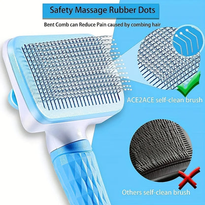 Dog Hair Remover & Cat Grooming Massage Brush – Shedding, Cleaning, and Bath Brush