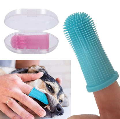 Soft Pet Finger Toothbrush – Nontoxic Silicone for Cleaning and Bad Breath