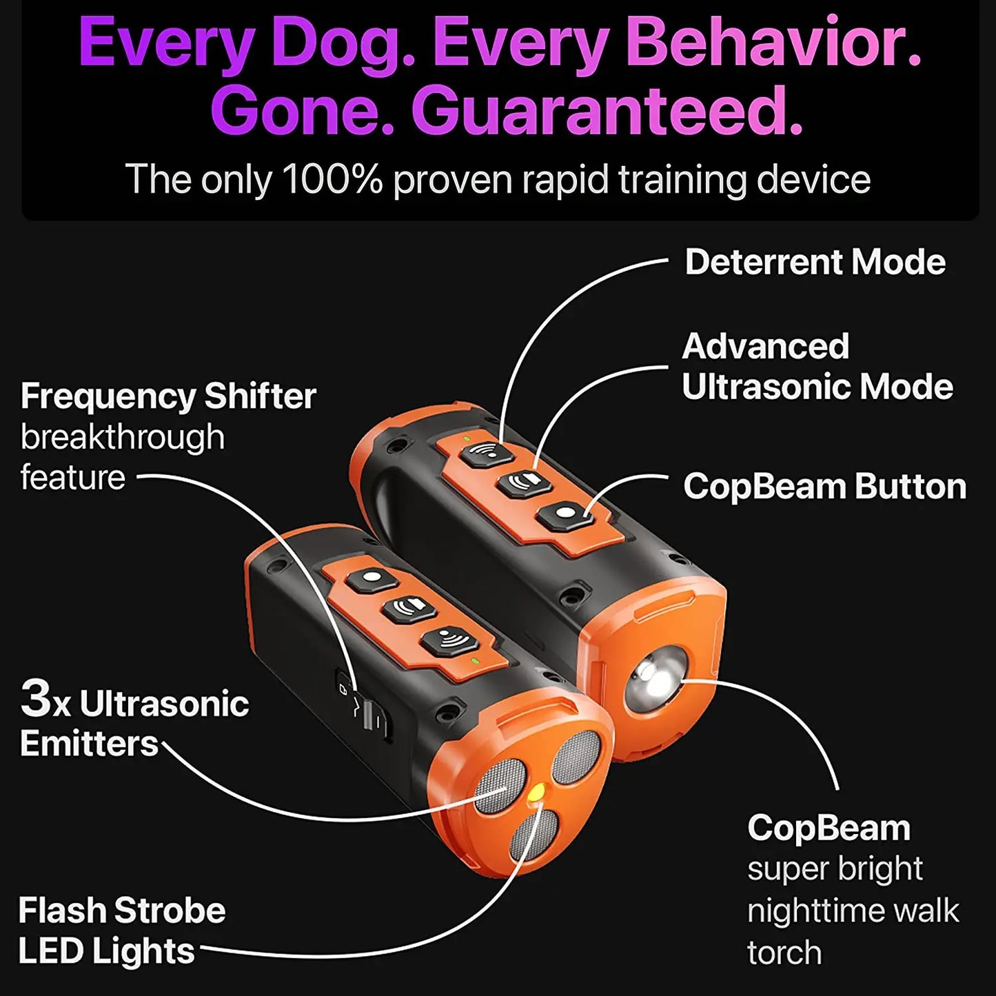 Anti-barking device Ultrasonic with LED Flashlight | Silent | Immediately Work