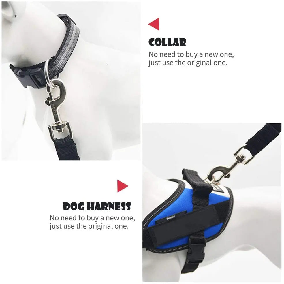 Adjustable Cat and Dog Seat Belt Safety Traction Collar Accessory