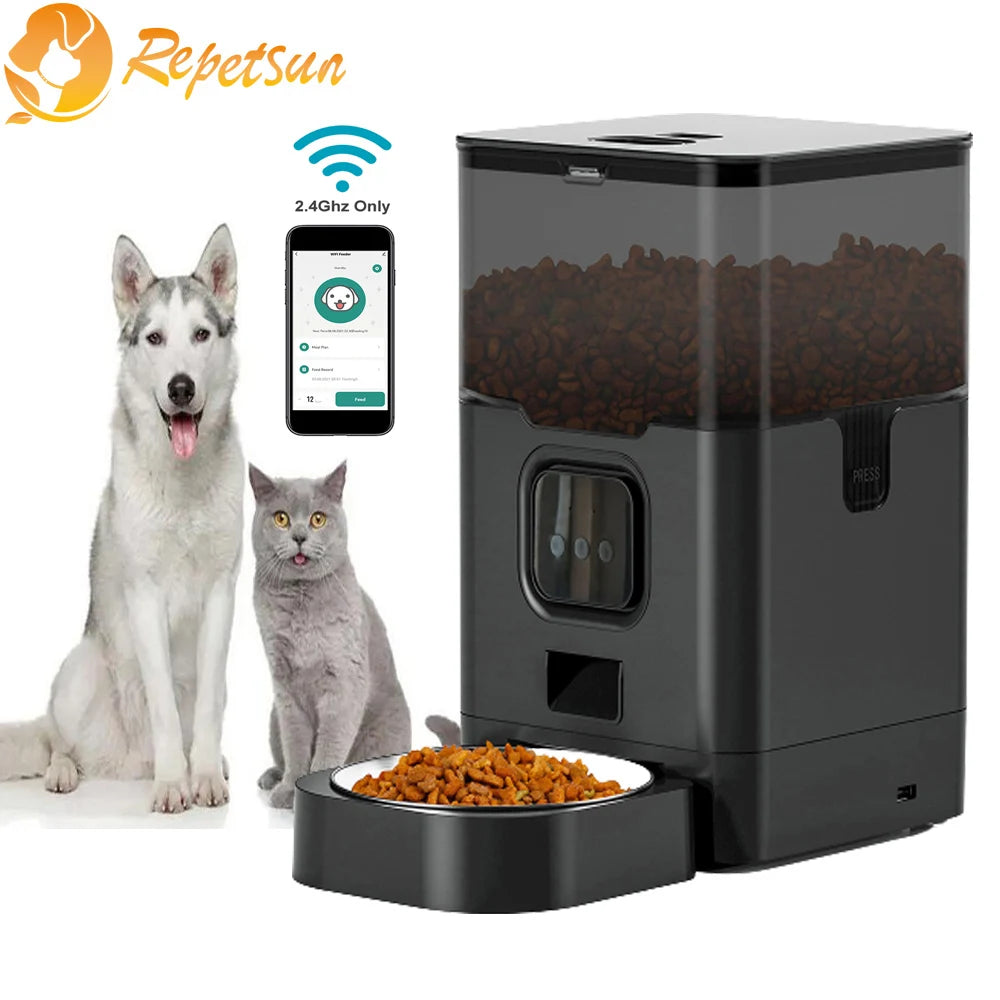 Automatic Cat Feeder – Dry Food Dispenser with Timer and Programmable Portion Control