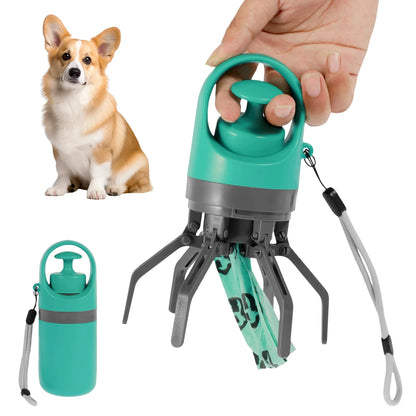 Portable Dog Pooper Scooper with Bag Dispenser for Easy Waste Pick-up