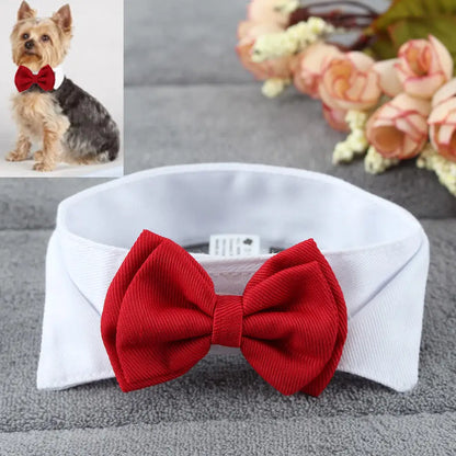 Pet Puppy Dogs Adjustable Bow Tie Collar Necktie Bowknot Bowtie Holiday Wedding Decoration