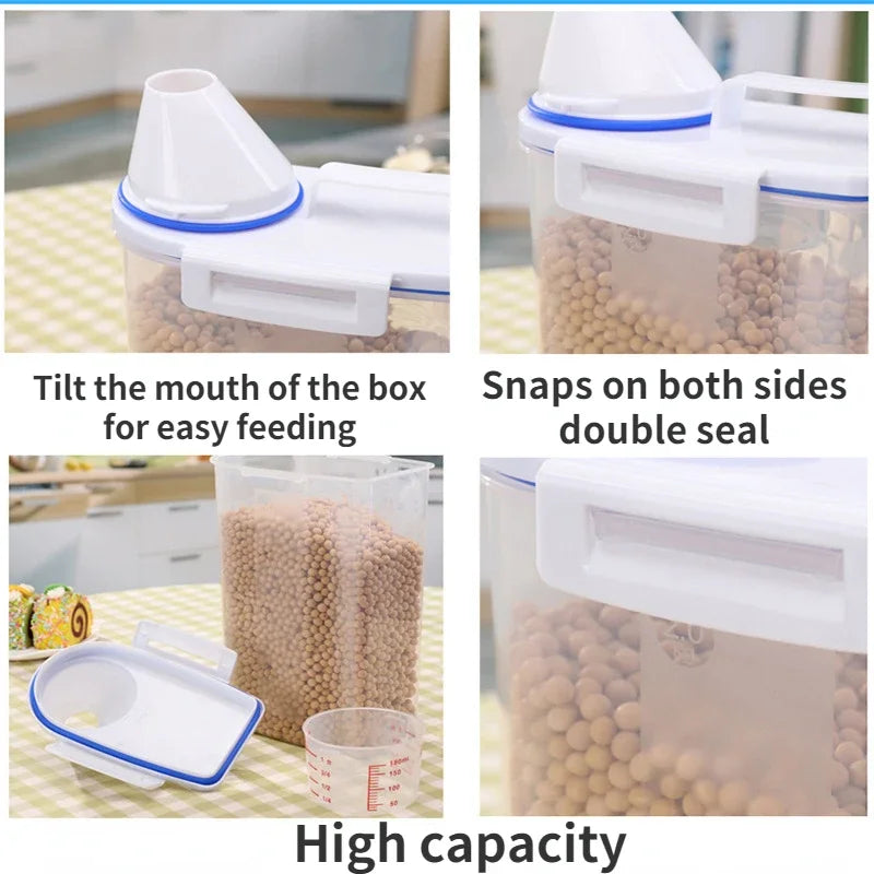 Dog Food Storage Container - Sealed Pet Grain Bin Odor-Free