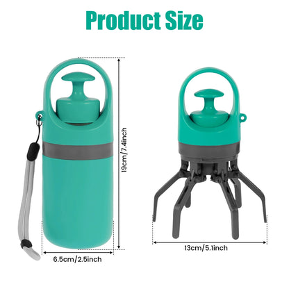 Portable Dog Pooper Scooper with Bag Dispenser for Easy Waste Pick-up