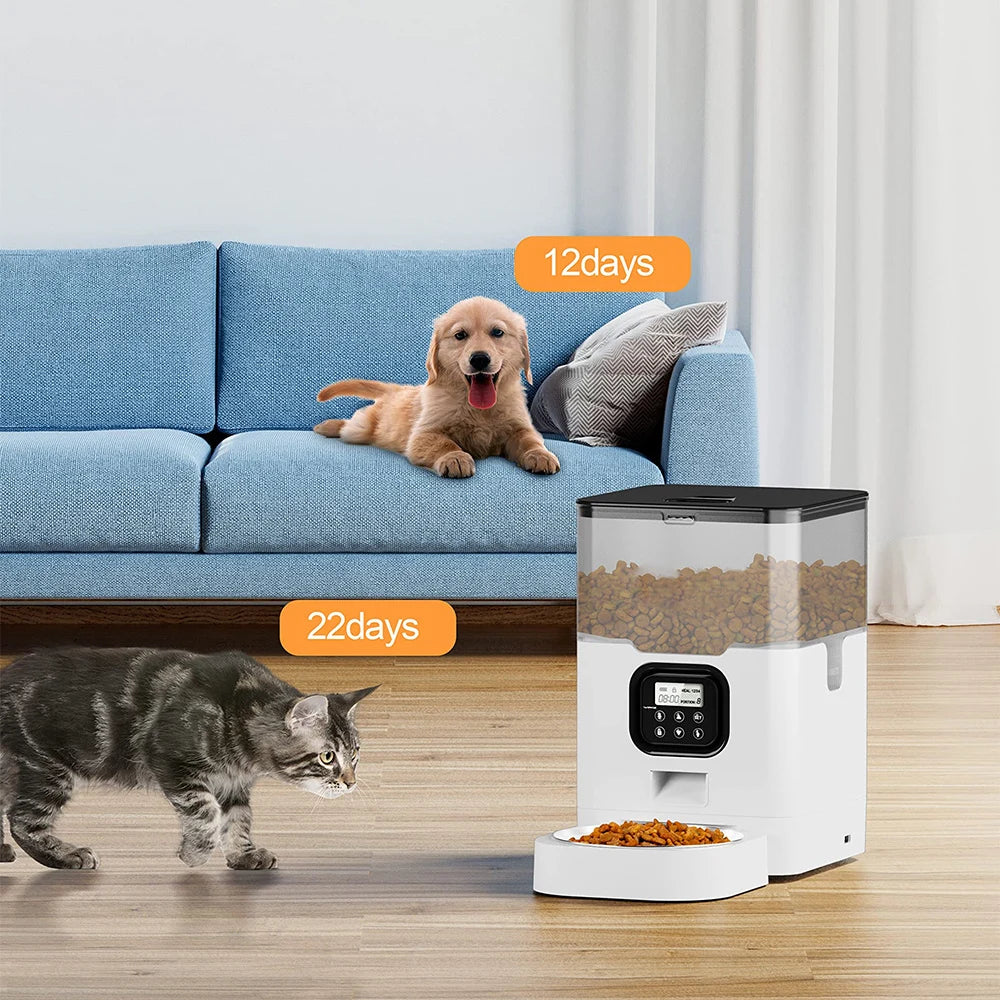 Automatic Cat Feeder – Dry Food Dispenser with Timer and Programmable Portion Control