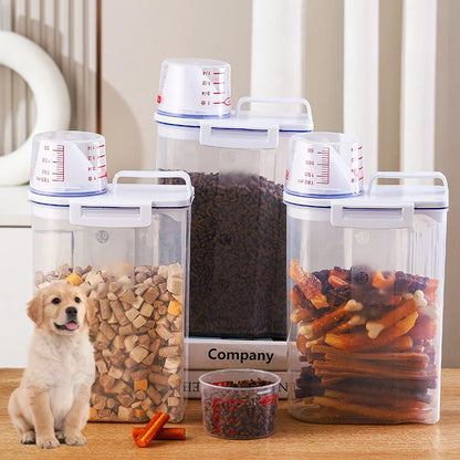 Dog Food Storage Container - Sealed Pet Grain Bin Odor-Free