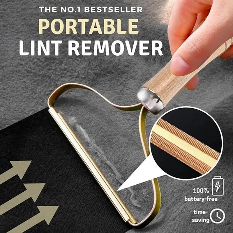 Portable Lint Remover and Pet Hair Brush – Manual Shaver for Carpets and Clothes