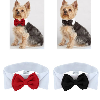 Pet Puppy Dogs Adjustable Bow Tie Collar Necktie Bowknot Bowtie Holiday Wedding Decoration