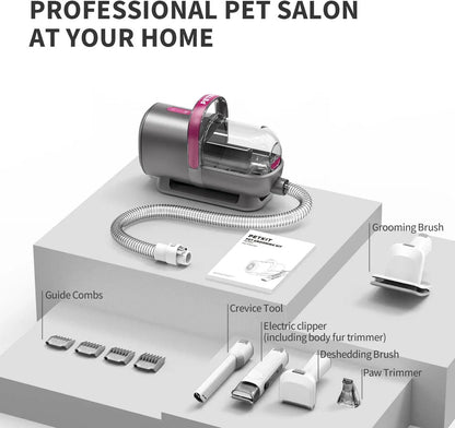 Petkit 5 in 1 Pet Grooming Vacuum Kit – Dog Hair Vacuum, Brush, and Clippers