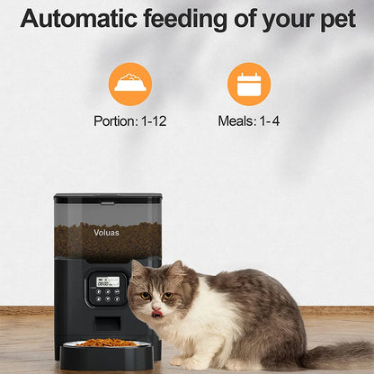 Automatic Cat Feeder – Dry Food Dispenser with Timer and Programmable Portion Control