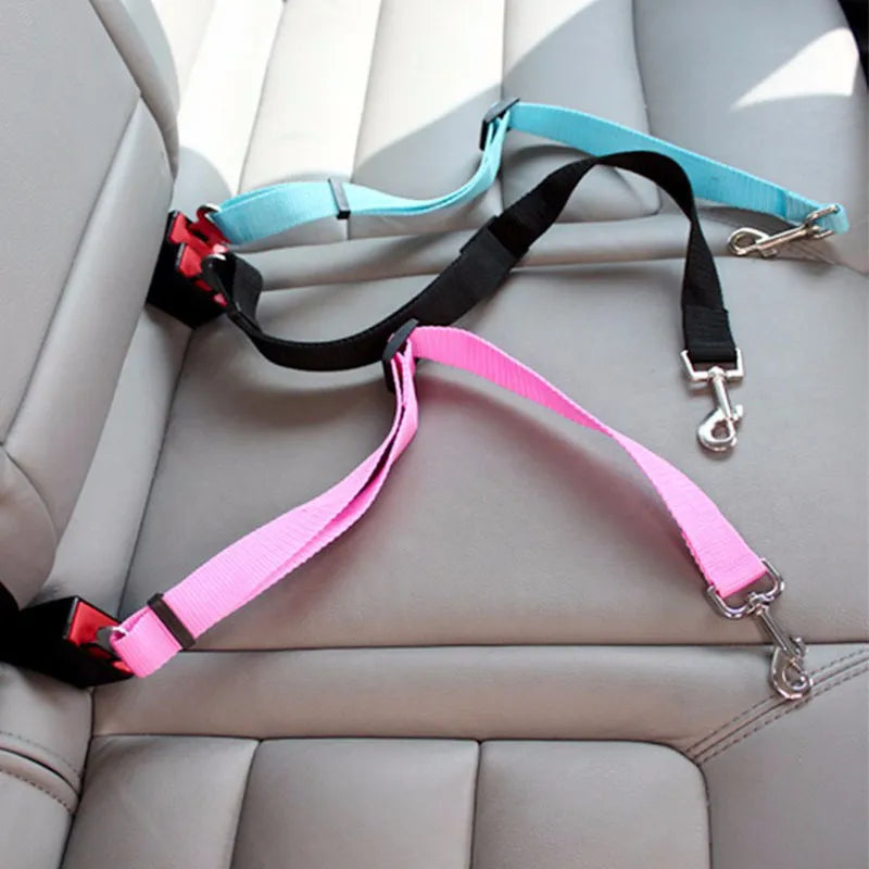 Adjustable Cat and Dog Seat Belt Safety Traction Collar Accessory