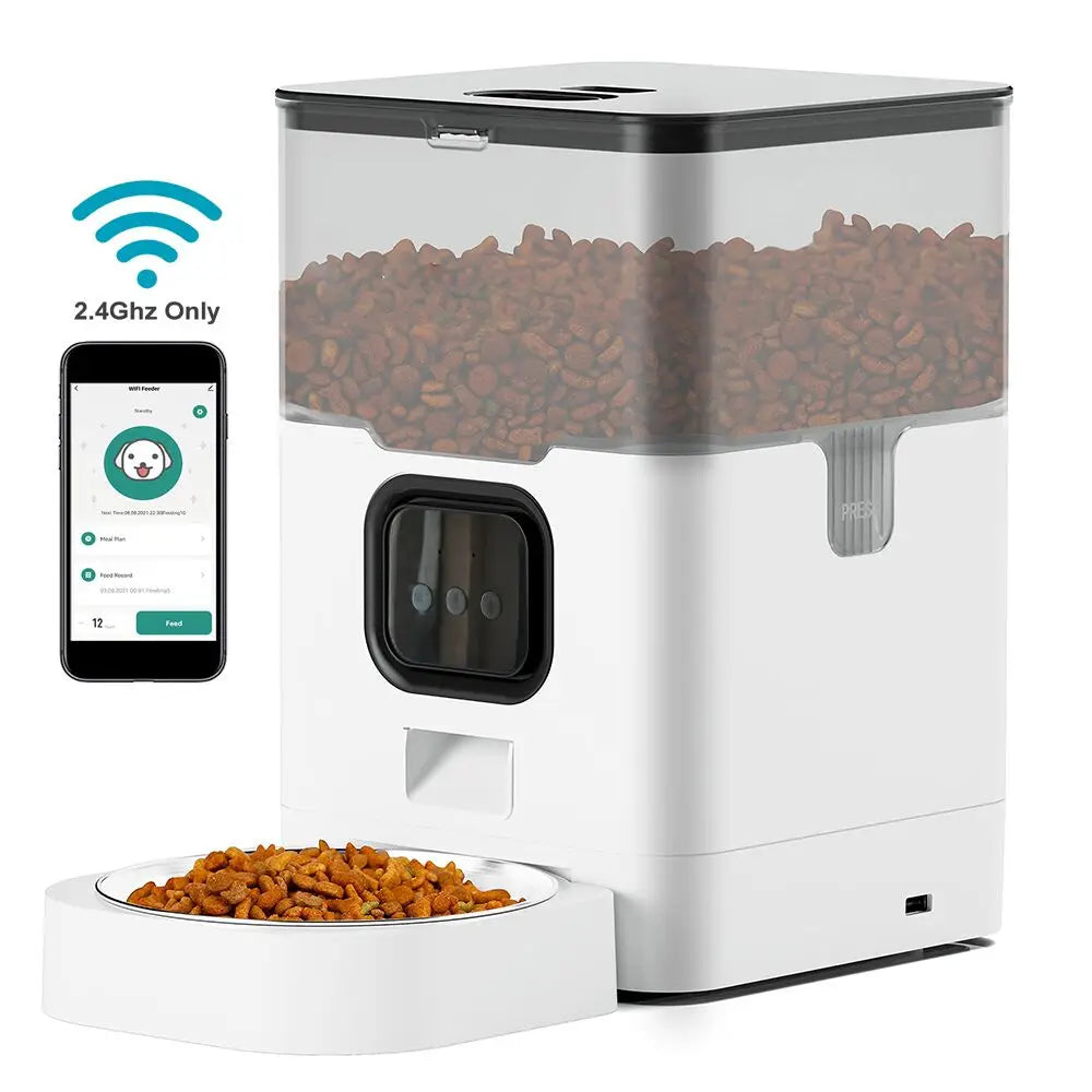 Automatic Cat Feeder – Dry Food Dispenser with Timer and Programmable Portion Control