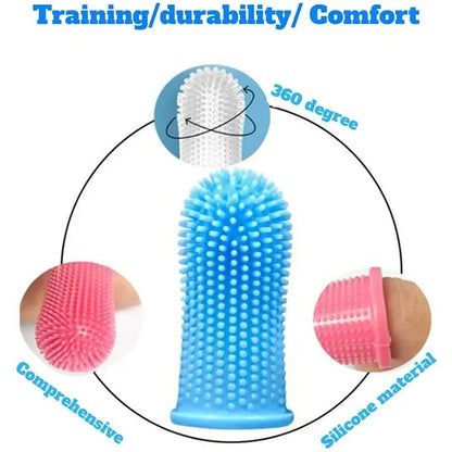 Soft Pet Finger Toothbrush – Nontoxic Silicone for Cleaning and Bad Breath