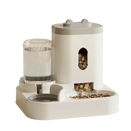 Automatic Feeder with Water Fountain for Cats and Dogs – Large Capacity and Raised Stand